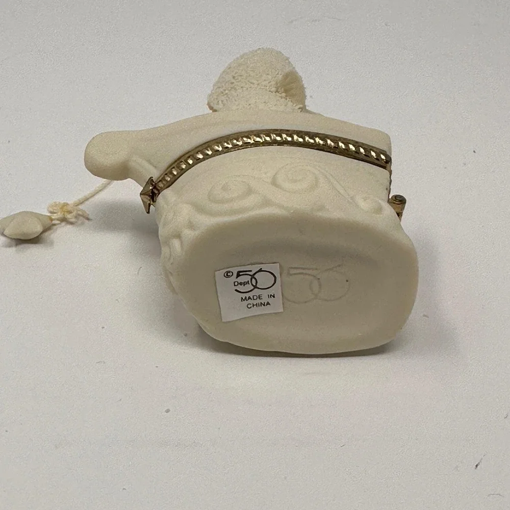 Dept 56 Snowbabies Rock-a-Bye Baby Bisque Porcelain Hinged Trinket Box Christmas
